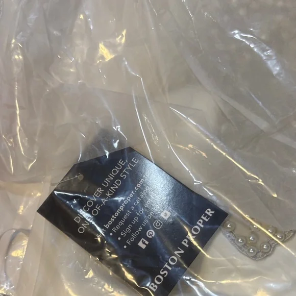 Boston Proper White Halter Dress with Gold Floral Detail - Picture 2 of 4